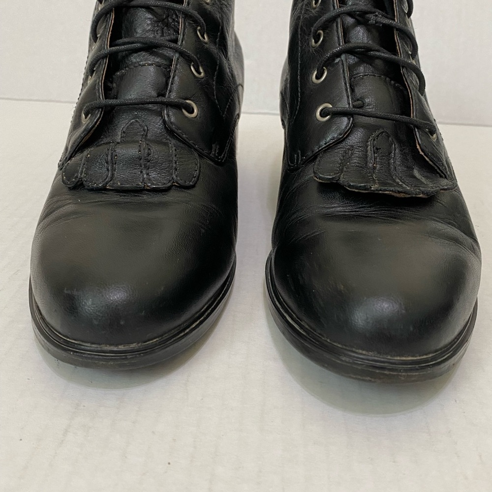 Ariat Josie Kiltie Ankle Boots Black Leather 7.5B - Picture 5 of 11